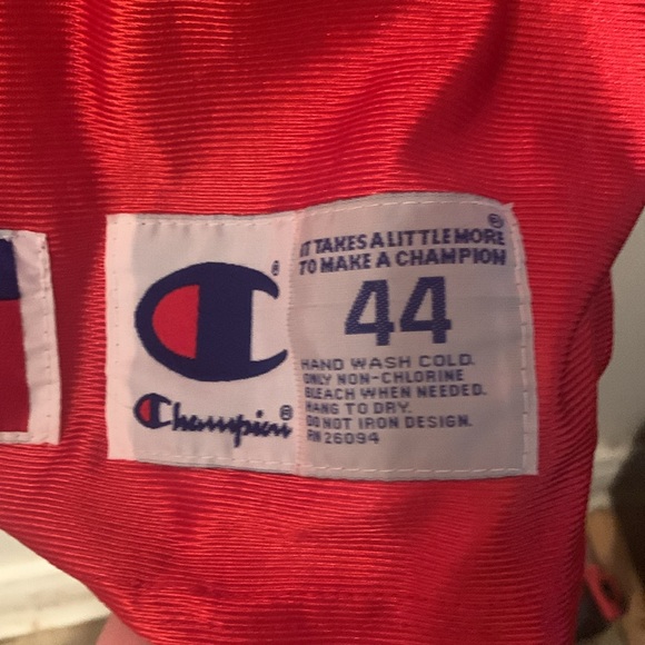 Super Rare Champion Dual Tag Authentic 2001 Allen Iverson 76s Red Alt Jersey 44 - Picture 4 of 10